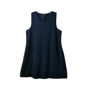 Banana Republic Sleeveless Navy Stretch Mini Dress With Pockets Women's Sz L